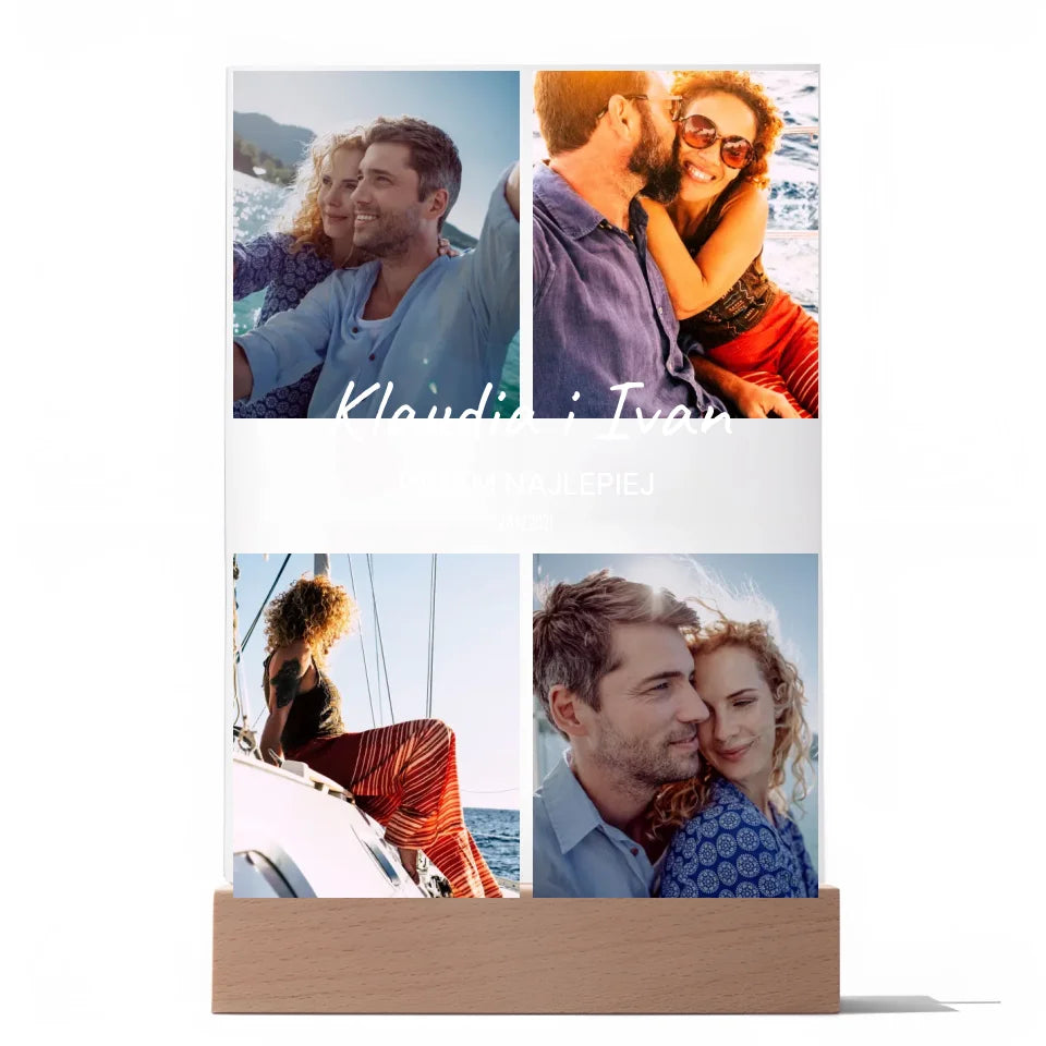 Razem nam najlepiej - Druk na szkle, spersonalizowany prezent dla pary