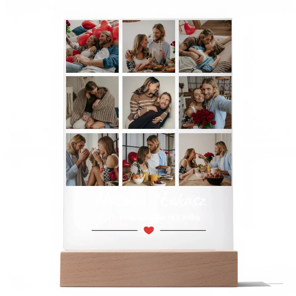 Najlepsze chwile razem - Druk na szkle, spersonalizowany prezent dla pary