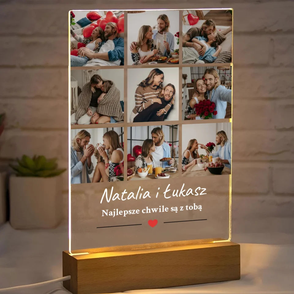 Najlepsze chwile razem - Druk na szkle, spersonalizowany prezent dla pary