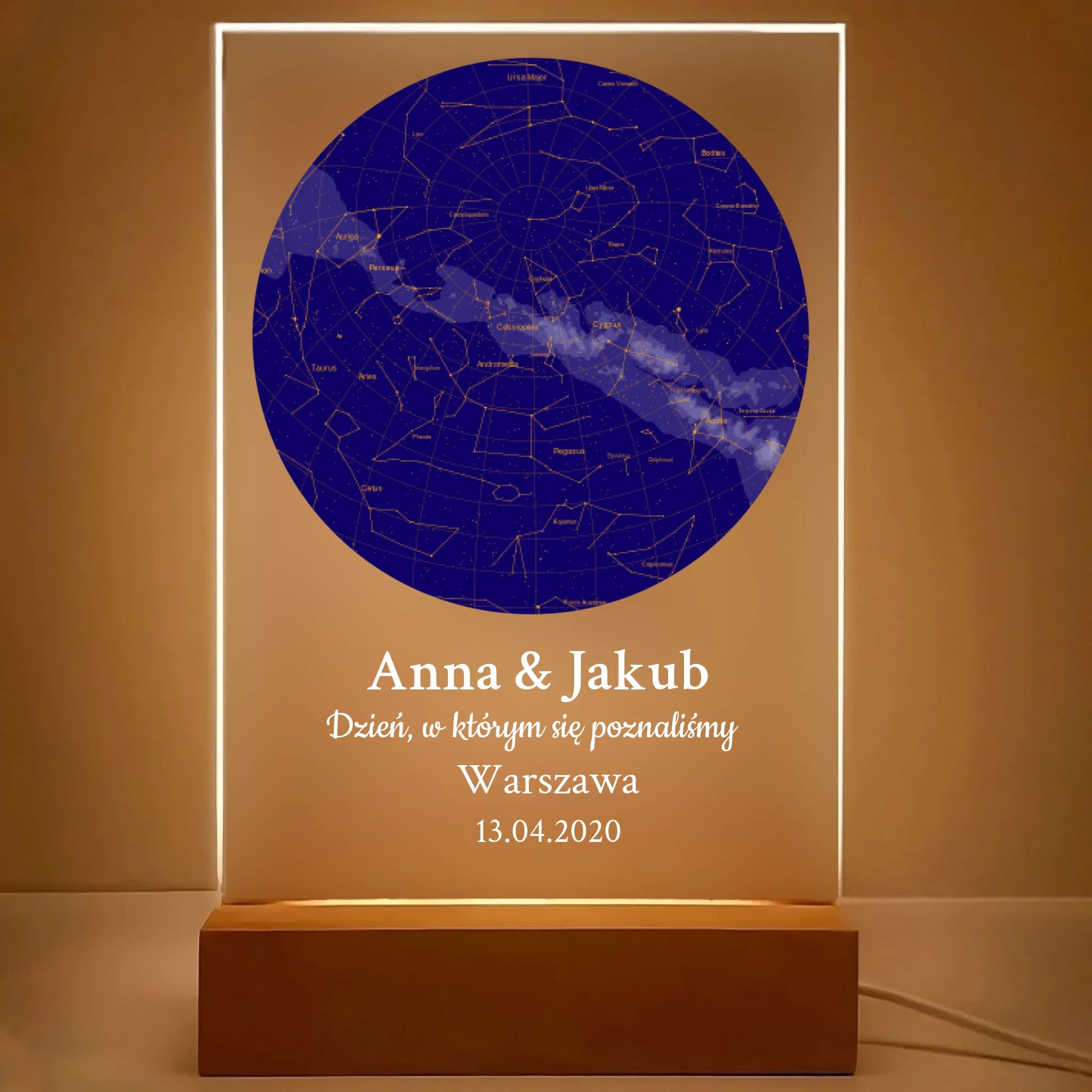 Początek naszej podróży - Druk na szkle, spersonalizowany prezent dla pary