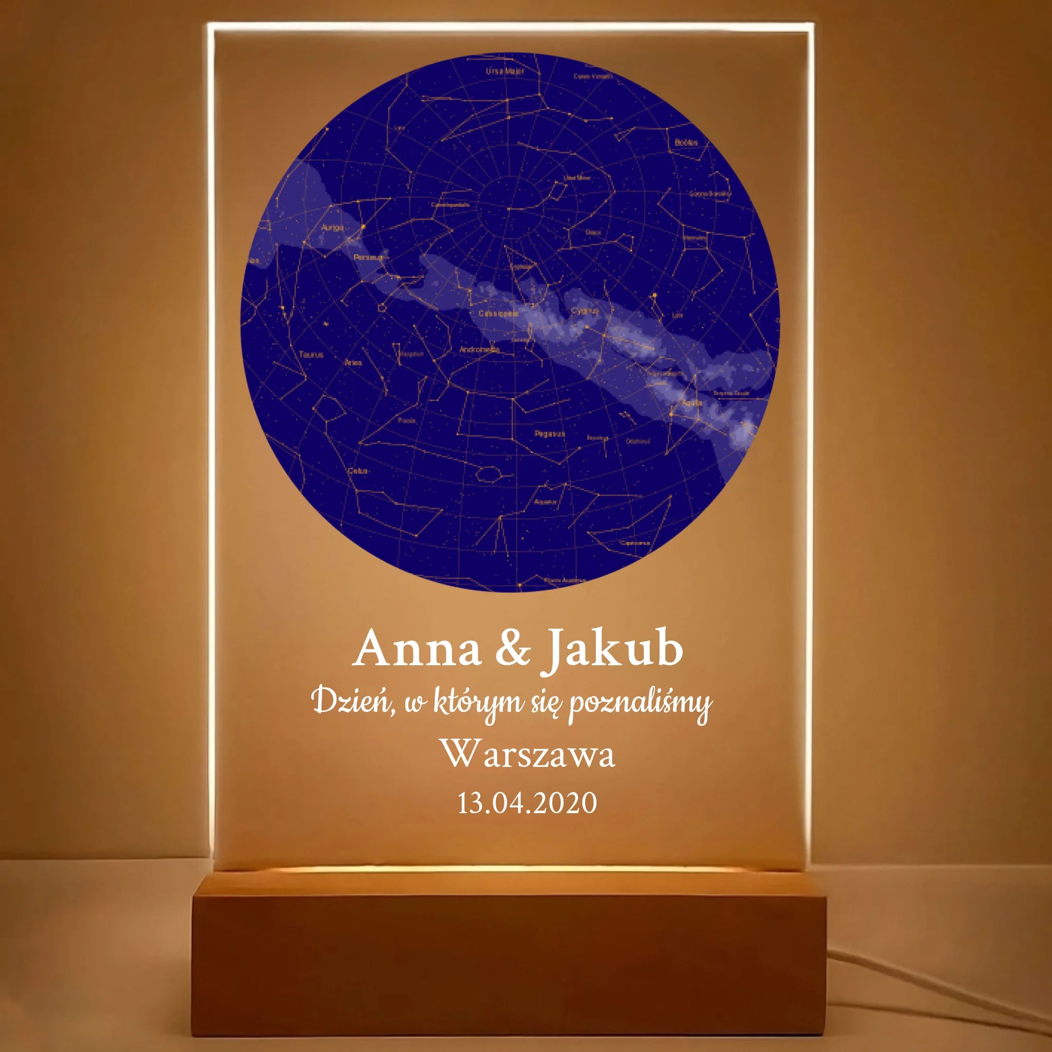 Początek naszej podróży - Druk na szkle, spersonalizowany prezent dla pary