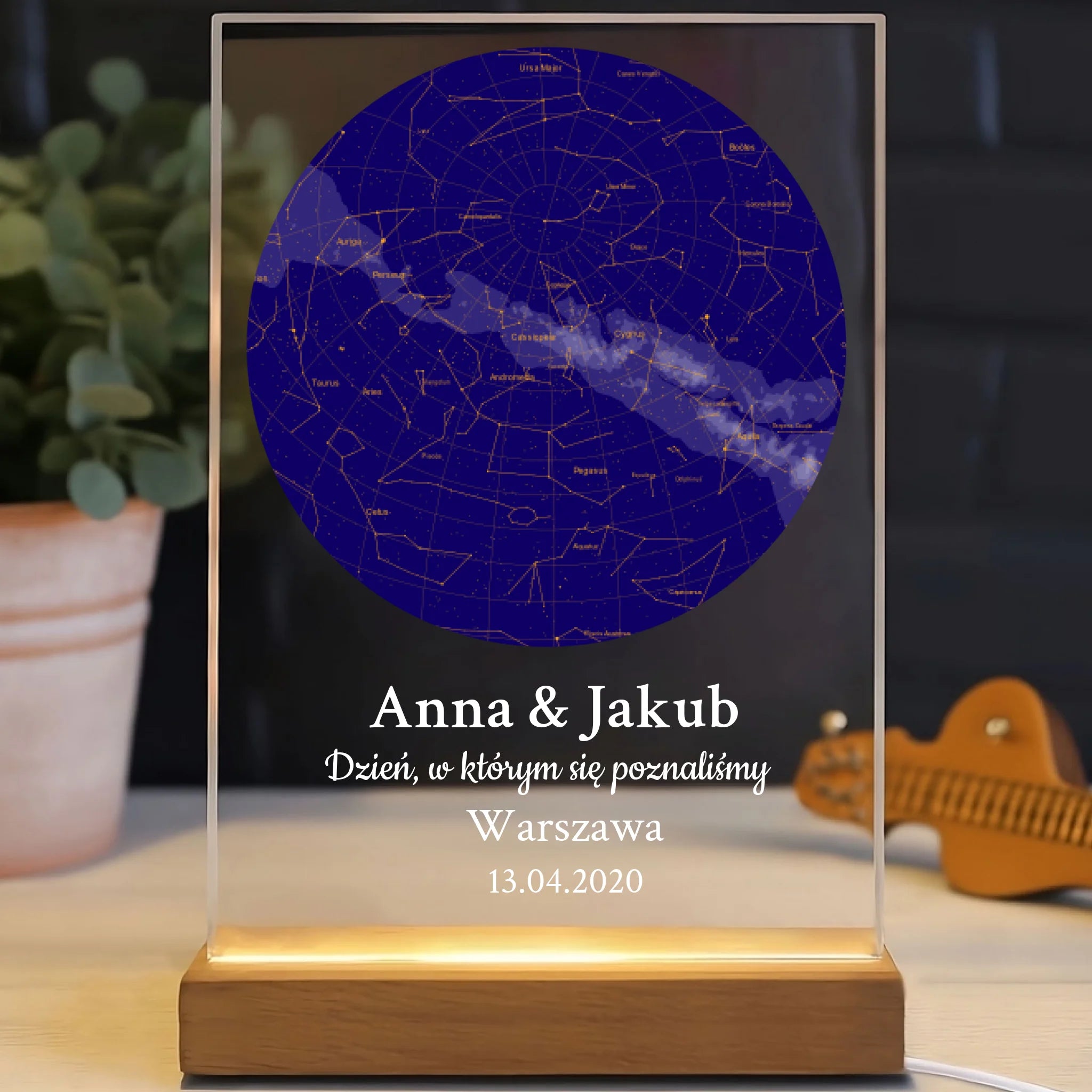 Początek naszej podróży - Druk na szkle, spersonalizowany prezent dla pary