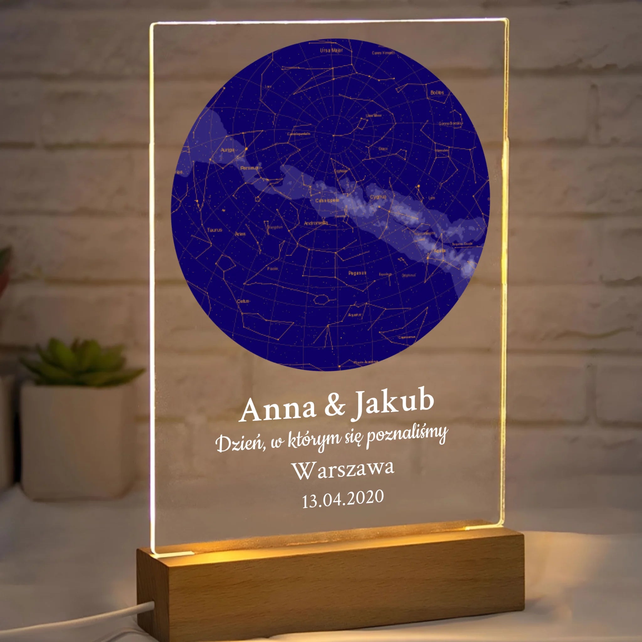 Początek naszej podróży - Druk na szkle, spersonalizowany prezent dla pary