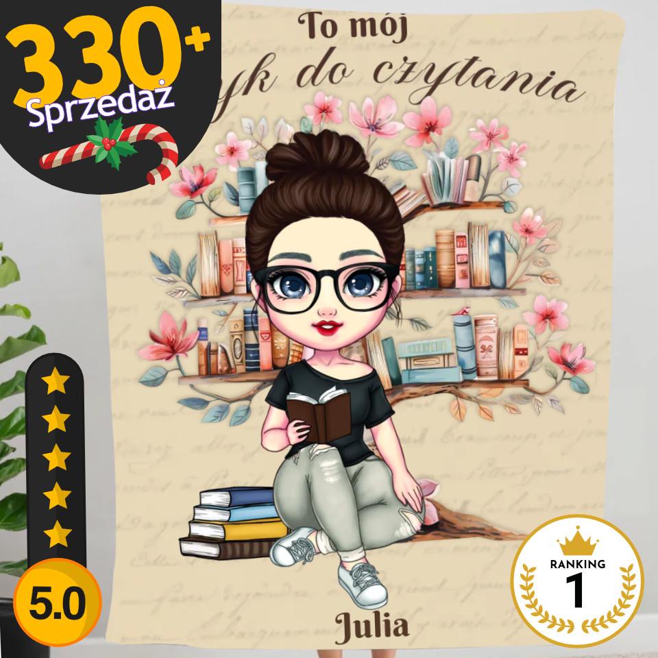 To mój kocyk do czytania #2 - koc, spersonalizowany prezent dla kobiety