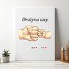 Drużyna taty - druk na płótnie, spersonalizowany prezent dla taty