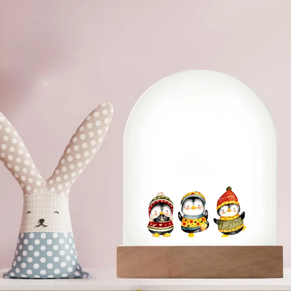 Lampka nocna dla dziecka - Trzy pingwiny