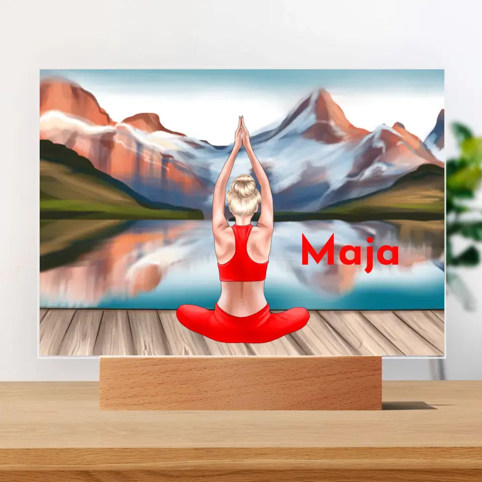 Yoga Girl #2 - Druk na szkle, spersonalizowany prezent