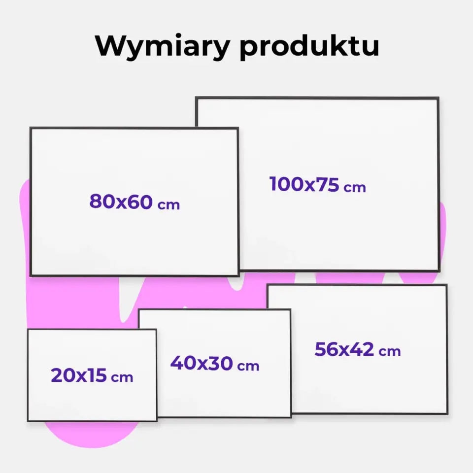 Bardzo Cię kocham - druk na płótnie, spersonalizowany prezent dla pary