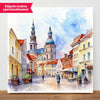 Lublin (Akwarela) - druk na płótnie, spersonalizowany prezent
