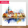 Wrocław (Akwarela) - druk na płótnie, spersonalizowany prezent