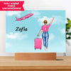 Travel girl - Druk na szkle, spersonalizowany prezent  dla dziewczyny, przyjaciółki, kobiety