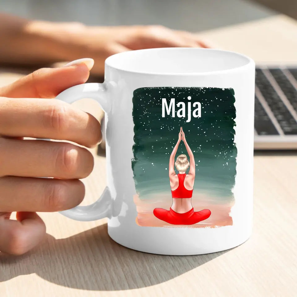 Yoga girl #2 - Kubek dla dziewczyny, przyjaciółki, kobieta