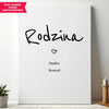Rodzina - druk na płótnie, spersonalizowany prezent dla rodzinny