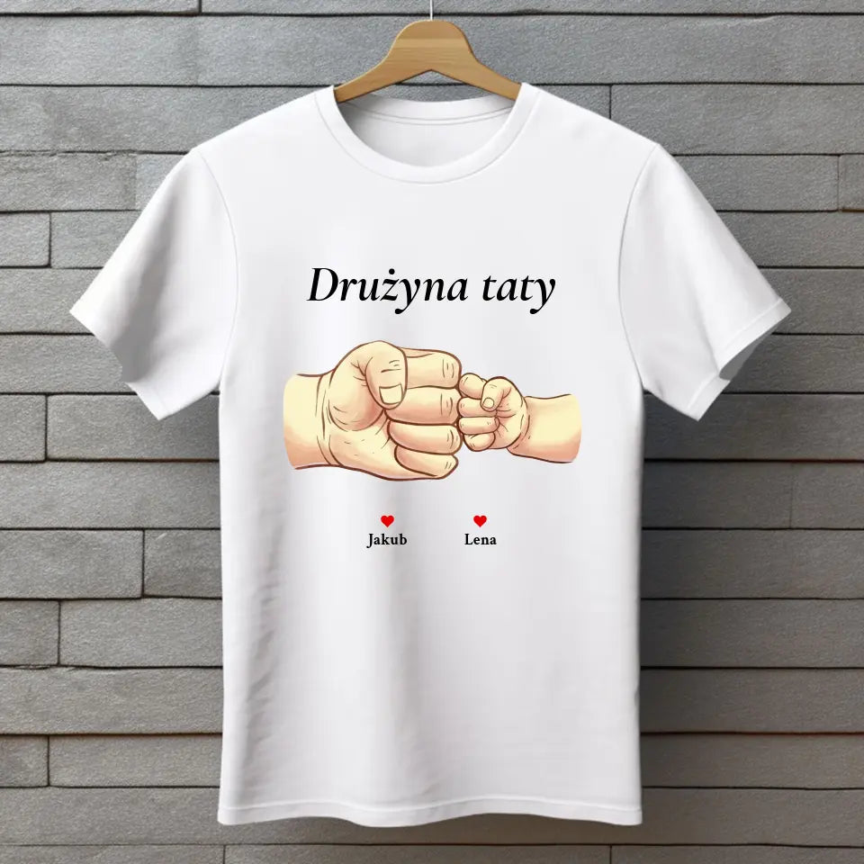 Drużyna taty - koszulka, wyjątkowy prezent dla taty