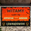 Mata na Halloween - Spersonalizowany dywanik pod drzwi