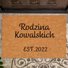 Wycieraczka rodzinna - Spersonalizowany dywanik pod drzwi dla rodziny
